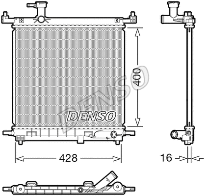Variklio aušinimo radiatorius DENSO DRM46072