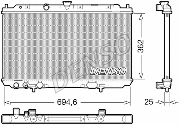 Variklio aušinimo radiatorius DENSO DRM46073