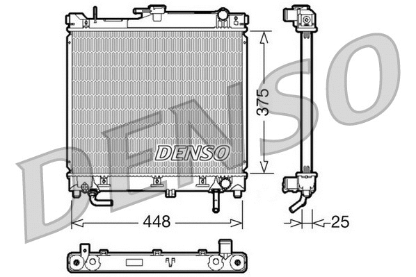 Variklio aušinimo radiatorius DENSO DRM47003
