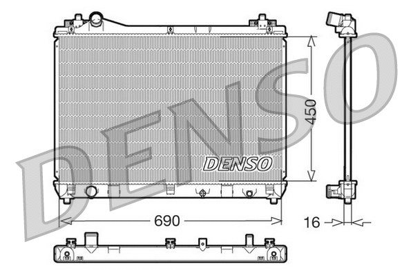 Variklio aušinimo radiatorius DENSO DRM47011