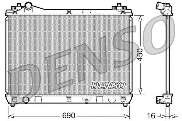 Variklio aušinimo radiatorius DENSO DRM47016