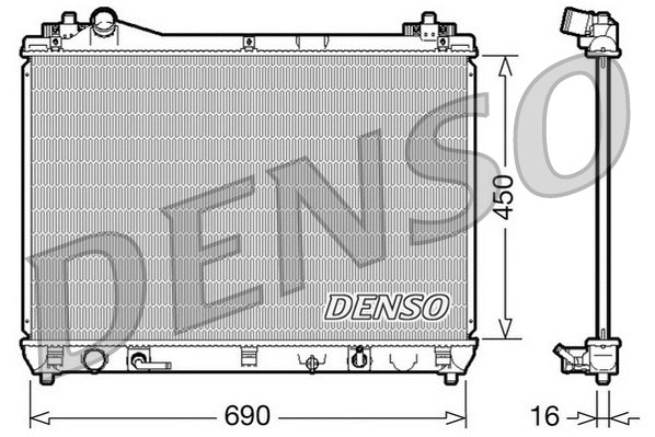 Variklio aušinimo radiatorius DENSO DRM47017