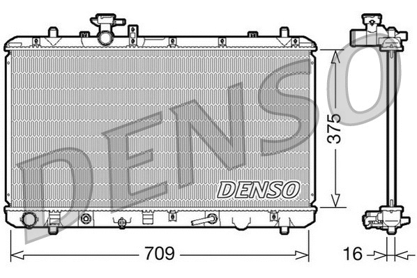 Variklio aušinimo radiatorius DENSO DRM47024