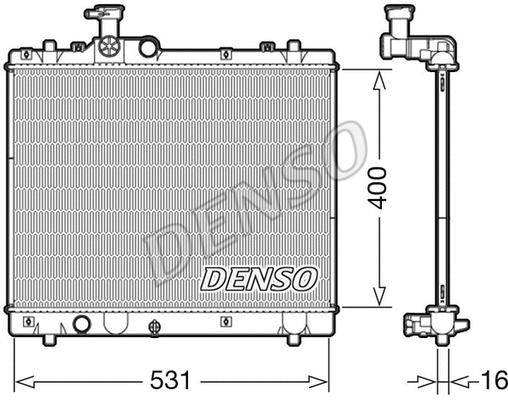 Variklio aušinimo radiatorius DENSO DRM47034