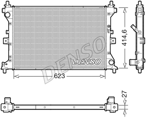Variklio aušinimo radiatorius DENSO DRM47039