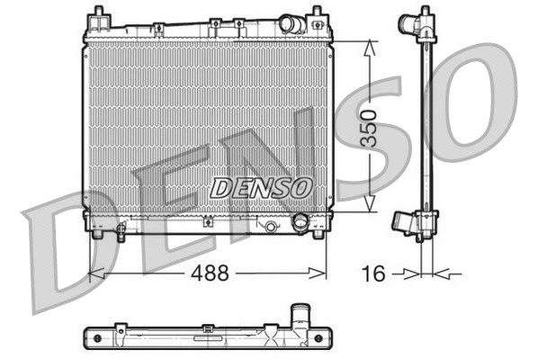 Variklio aušinimo radiatorius DENSO DRM50006