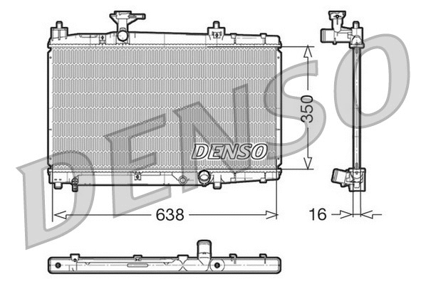 Variklio aušinimo radiatorius DENSO DRM50007