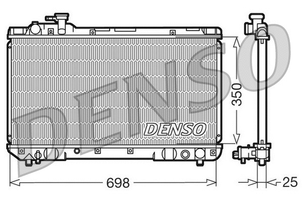 Variklio aušinimo radiatorius DENSO DRM50020