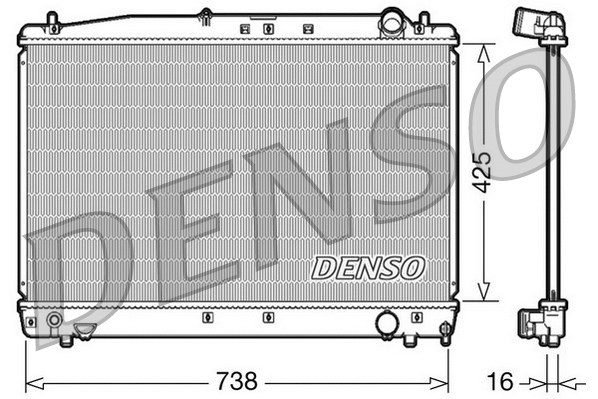 Variklio aušinimo radiatorius DENSO DRM50033