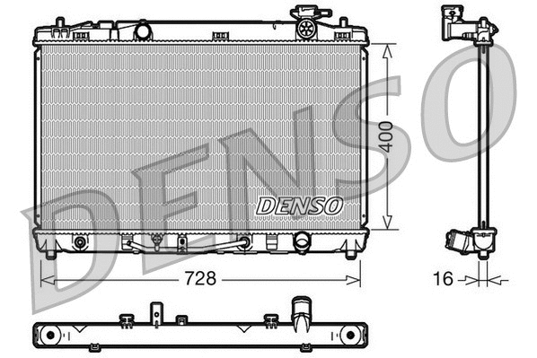 Variklio aušinimo radiatorius DENSO DRM50041