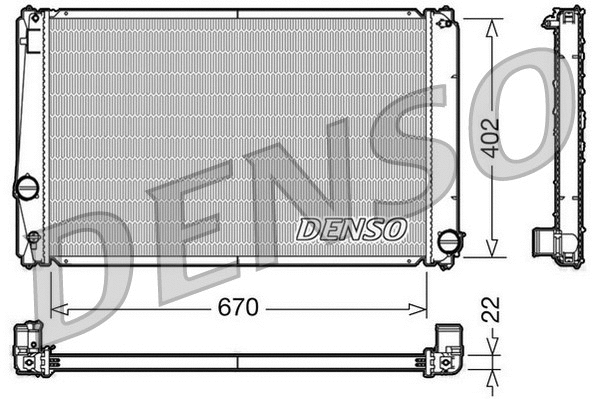 Variklio aušinimo radiatorius DENSO DRM50053