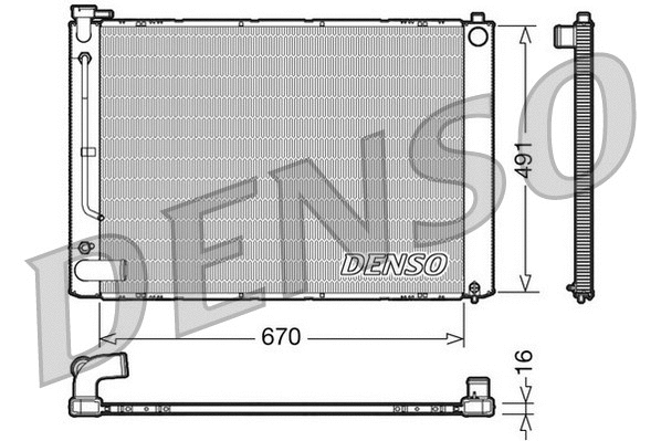 Variklio aušinimo radiatorius DENSO DRM50055