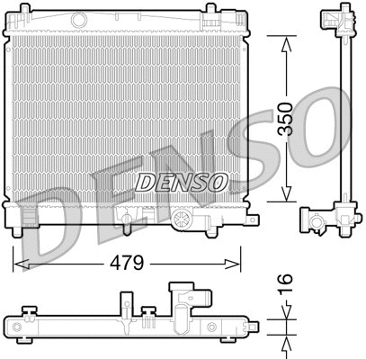 Variklio aušinimo radiatorius DENSO DRM50078