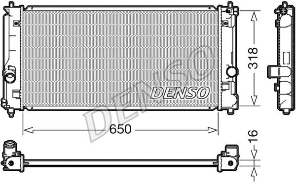 Variklio aušinimo radiatorius DENSO DRM50081