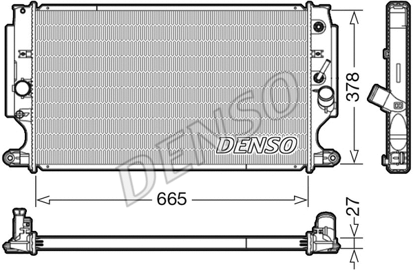 Variklio aušinimo radiatorius DENSO DRM50088