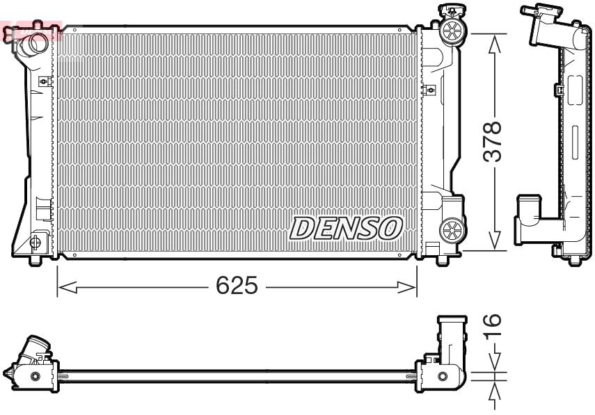 Variklio aušinimo radiatorius DENSO DRM50118