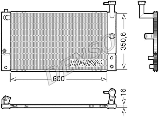 Variklio aušinimo radiatorius DENSO DRM50133