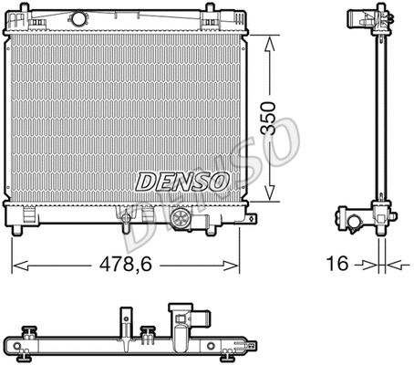 Variklio aušinimo radiatorius DENSO DRM50137