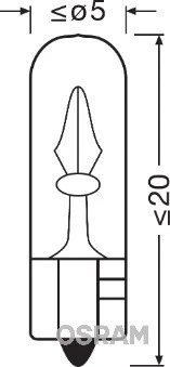 Prietaisų skydelio apšvietimo lemputė ams-OSRAM 2723
