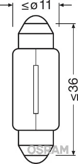 Valstybinio numerio apšvietimo lemputė ams-OSRAM 6418