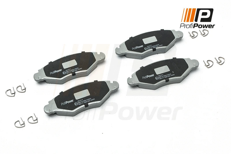Diskinių stabdžių trinkelių rinkinys ProfiPower 1B1017