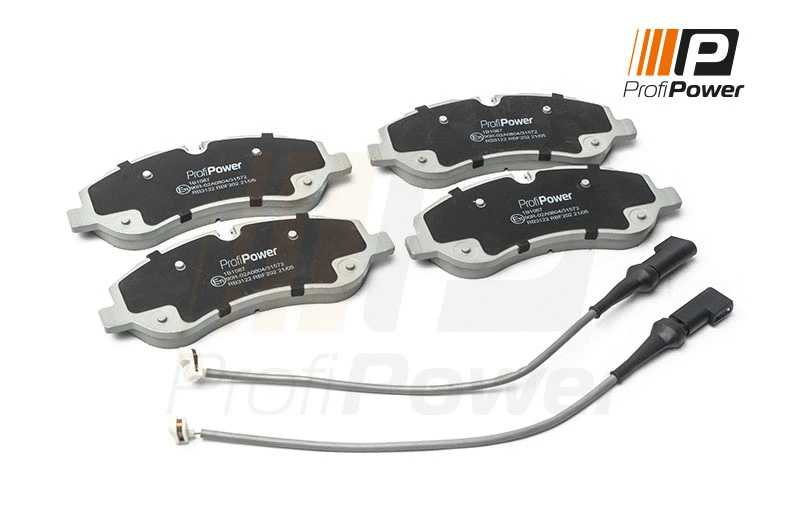 Diskinių stabdžių trinkelių rinkinys ProfiPower 1B1087