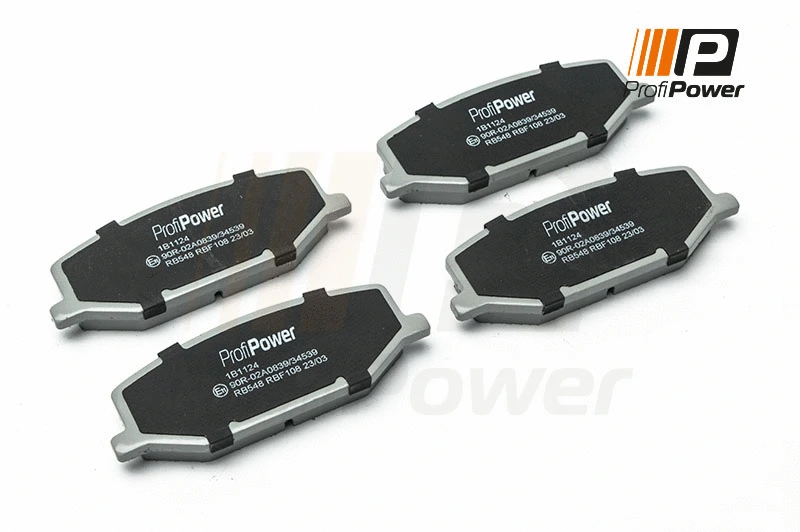 Diskinių stabdžių trinkelių rinkinys ProfiPower 1B1124