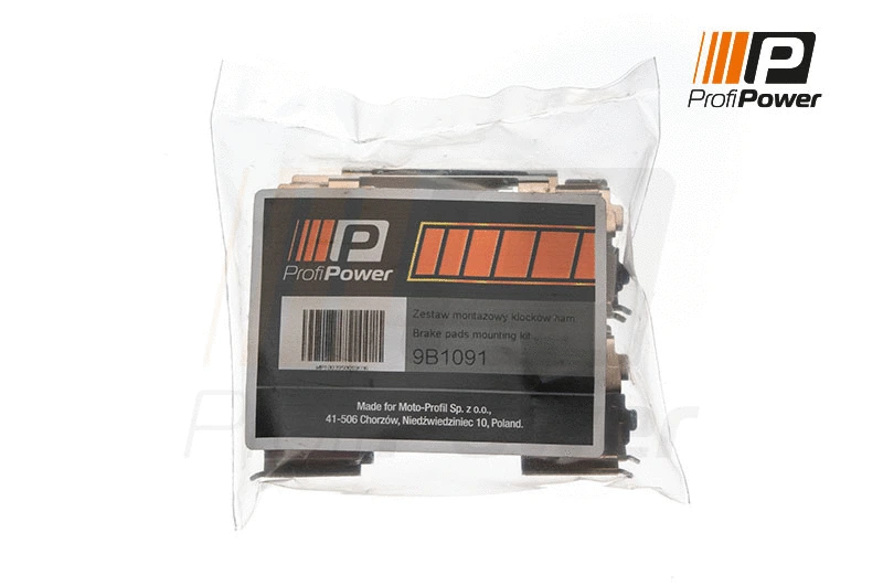 Diskinių stabdžių trinkelių priedų komplektas ProfiPower 9B1091