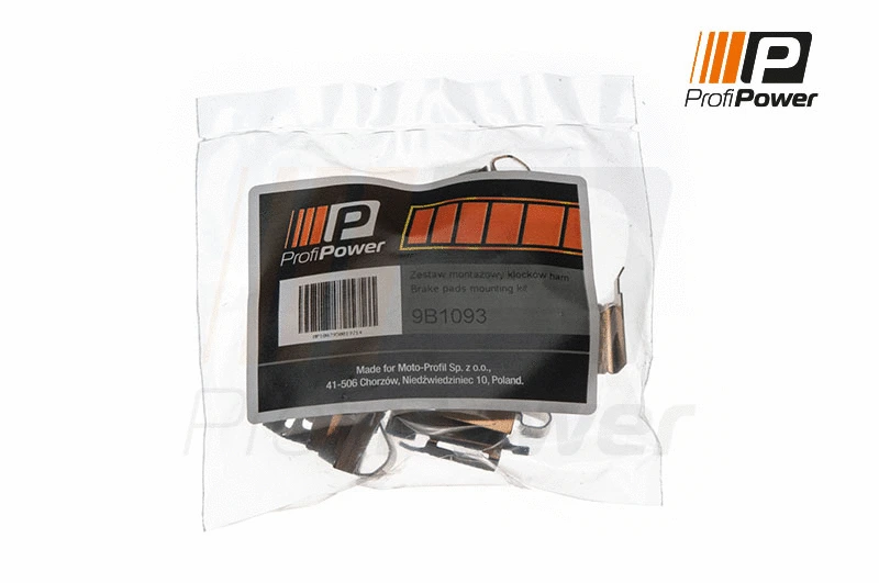 Diskinių stabdžių trinkelių priedų komplektas ProfiPower 9B1093