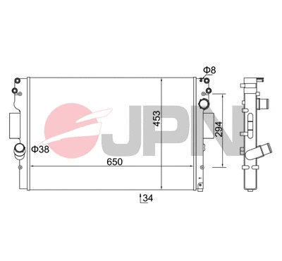 Variklio aušinimo radiatorius JPN 60C9022-JPN