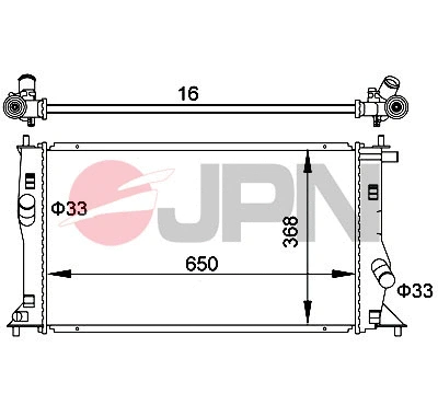 Variklio aušinimo radiatorius JPN 60C9027-JPN