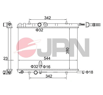 Variklio aušinimo radiatorius JPN 60C9041-JPN