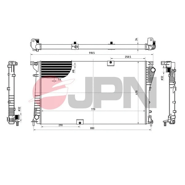 Variklio aušinimo radiatorius JPN 60C9046-JPN