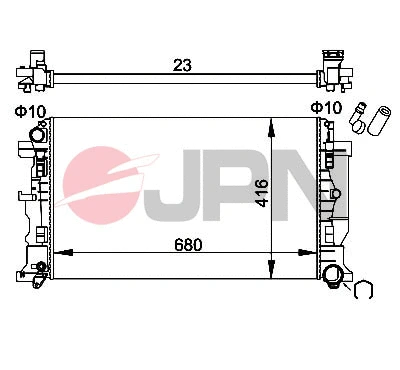 Variklio aušinimo radiatorius JPN 60C9066-JPN