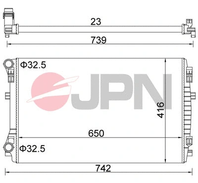 Variklio aušinimo radiatorius JPN 60C9069-JPN
