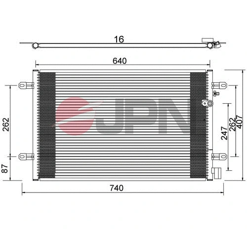Oro kondicionieriaus radiatorius JPN 60C9073-JPN