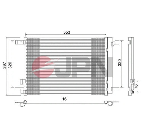 Oro kondicionieriaus radiatorius JPN 60C9079-JPN