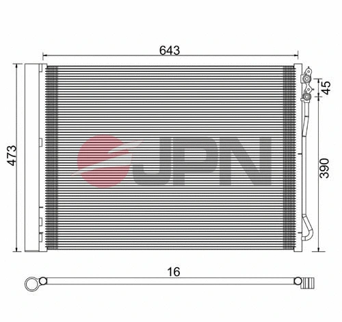 Oro kondicionieriaus radiatorius JPN 60C9085-JPN