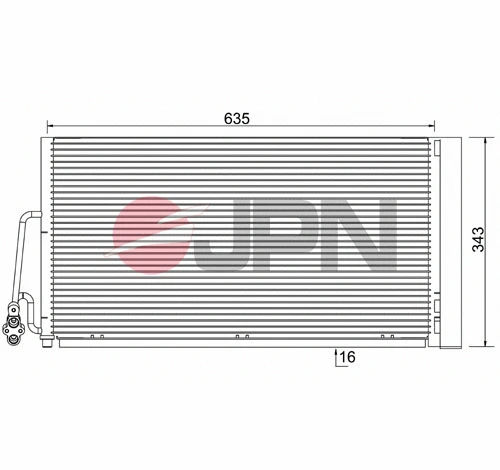 Oro kondicionieriaus radiatorius JPN 60C9087-JPN