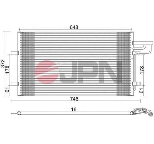 Oro kondicionieriaus radiatorius JPN 60C9095-JPN
