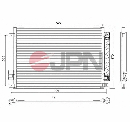 Oro kondicionieriaus radiatorius JPN 60C9099-JPN