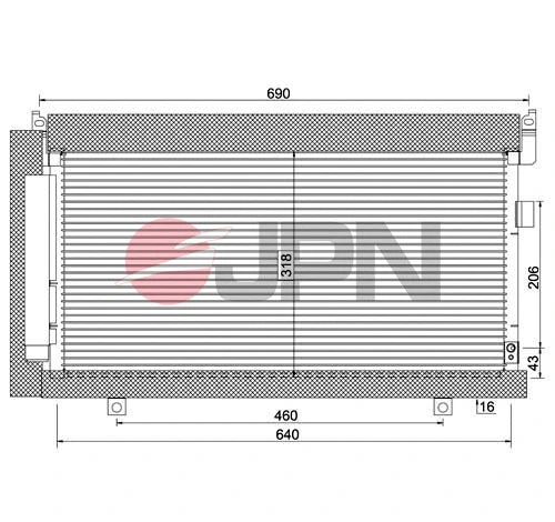 Oro kondicionieriaus radiatorius JPN 60C9132-JPN