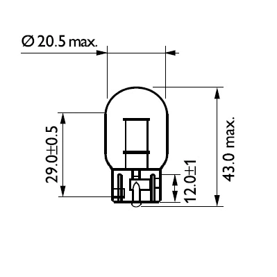 Indikatoriaus lemputė PHILIPS 12065CP