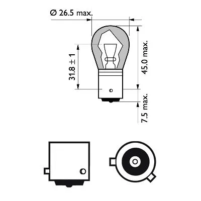 Indikatoriaus lemputė PHILIPS 12496NACP