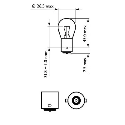 Indikatoriaus lemputė PHILIPS 12498B2