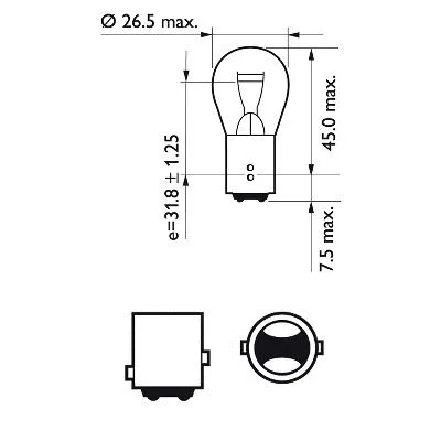 Indikatoriaus lemputė PHILIPS 12499B2