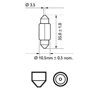 Valstybinio numerio apšvietimo lemputė PHILIPS 12844B2