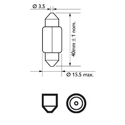 Salono apšvietimo lemputė PHILIPS 12850CP