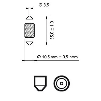 Salono apšvietimo lemputė PHILIPS 12854CP