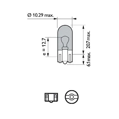 Indikatoriaus lemputė PHILIPS 12961WVUB2
